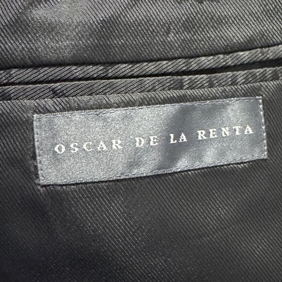 Oscar de la Renta Navy Wool Blazer - Picture 6 of 6